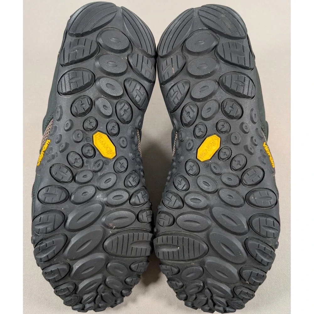 Merrell Chameleon II Stretch Mens 10 Black Tan Hiking Shoes Vibram Sole